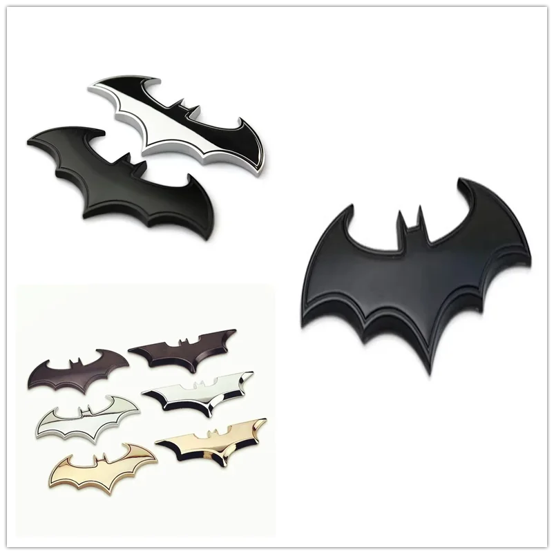 

3D Metal Cartoon Bat Black Car Body Sticker Emblem Badge Rear Tail Trunk Decal Motorcycle Car Styling Decoration Accessories