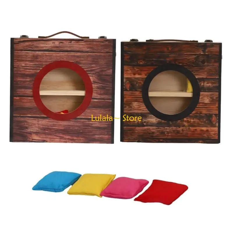 Conjunto tabuleiro para jogos arremesso ao ar livre Y4QA com sacos feijão para reuniões no quintal