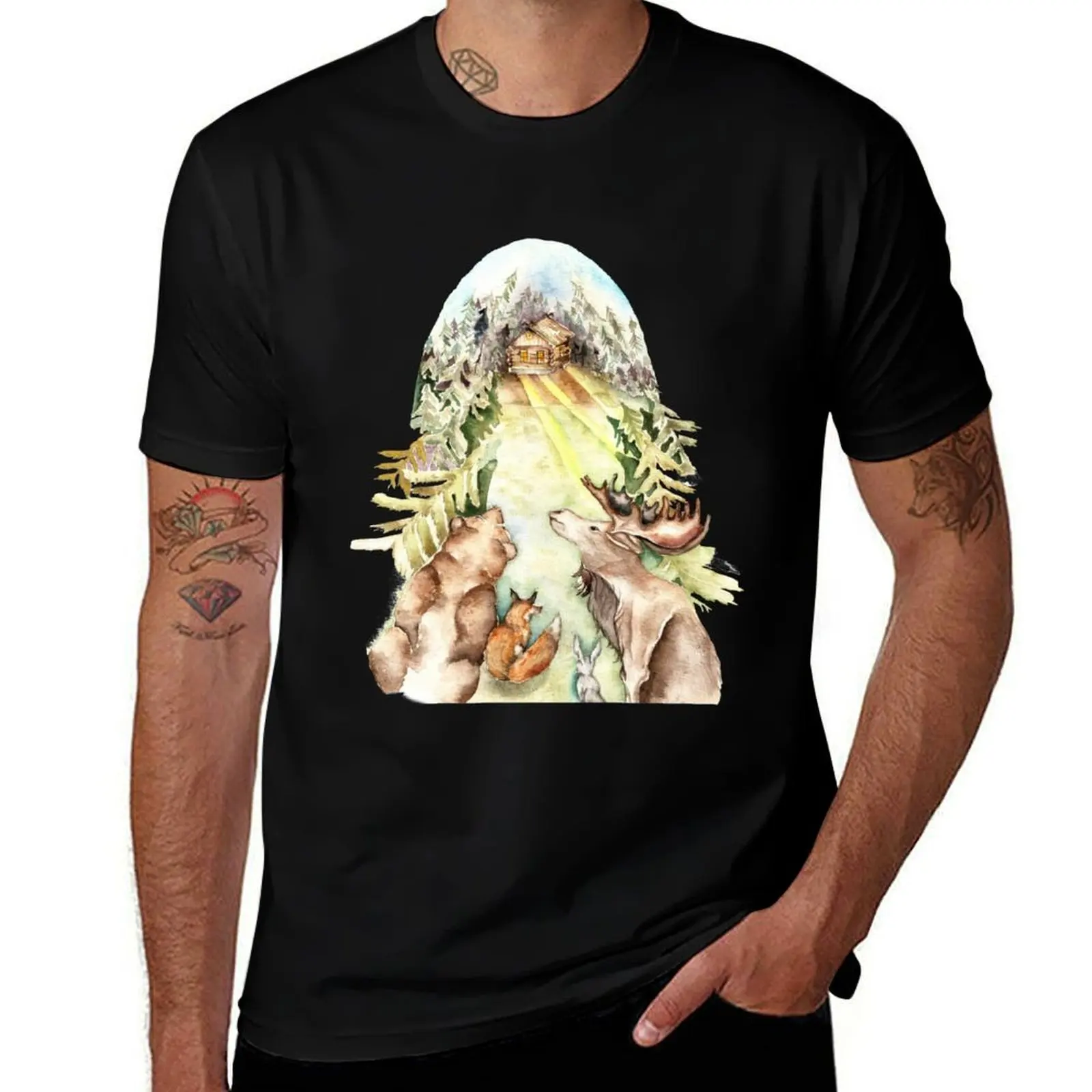 

Forest Animals T-Shirt cotton t shirt man t shirts cotton 100% t shirts designer T-shirt