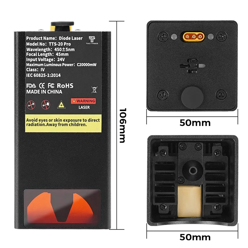 TTS-20 PRO 130W Laser Module Kit 24V for TTS-55 PRO / TTS-10 PRO Upgrade