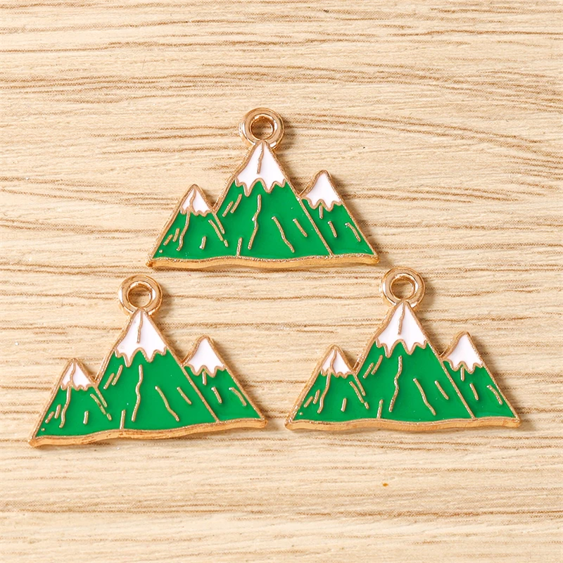 10 Stück niedliche, gemischte Emaille-Anhänger aus der Reise- und Camping-Serie für die Schmuckherstellung, Halsketten, Ohrringe, Armbänder, DIY-Bastelzubehör – Detail 12