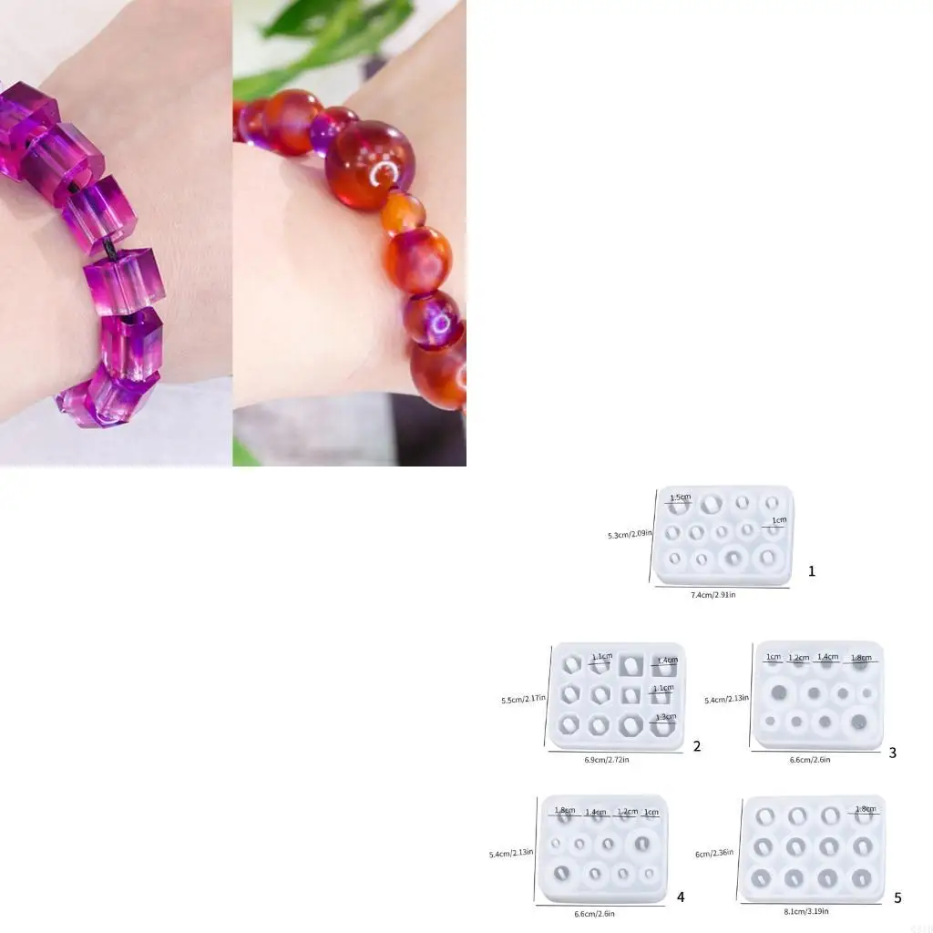 

Flexible Silicone Molds For Resin Gemstones Crafting With Sphere Cubes Oval Cavities