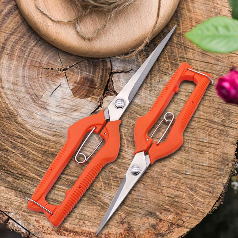 Grape Scissors Pruning Shears Garden Tool Vegetable Patch Bonsai Professional Joinery Stainless Steel Fruit Picking With Lock