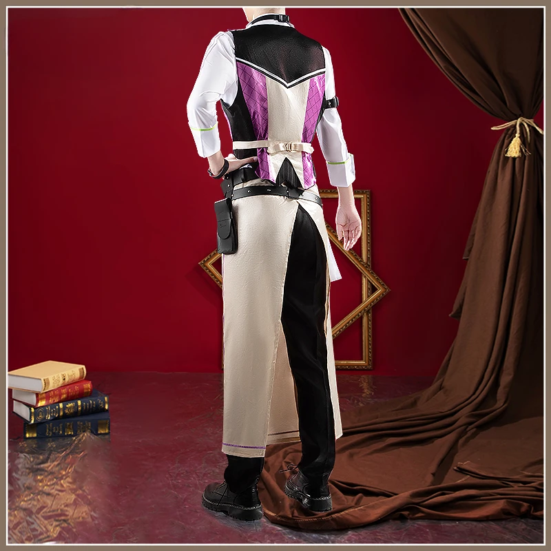 [Customized] Vtuber Sakayori Soma Cosplay Costume Uniform Vest Shirt Pants Apron Halloween Party Outfit Men S-4XL New