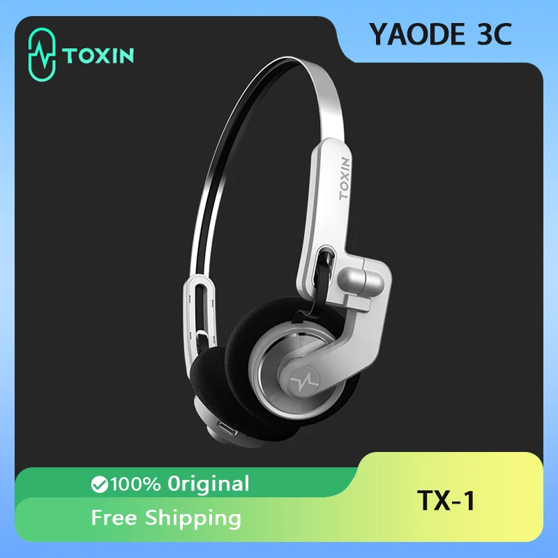 Trendx Tx-1 Headset Wireless Bluetooth Retro Surround Sound Stereo Metallic Lightweight Noise Reduction Sports Gaming Headset