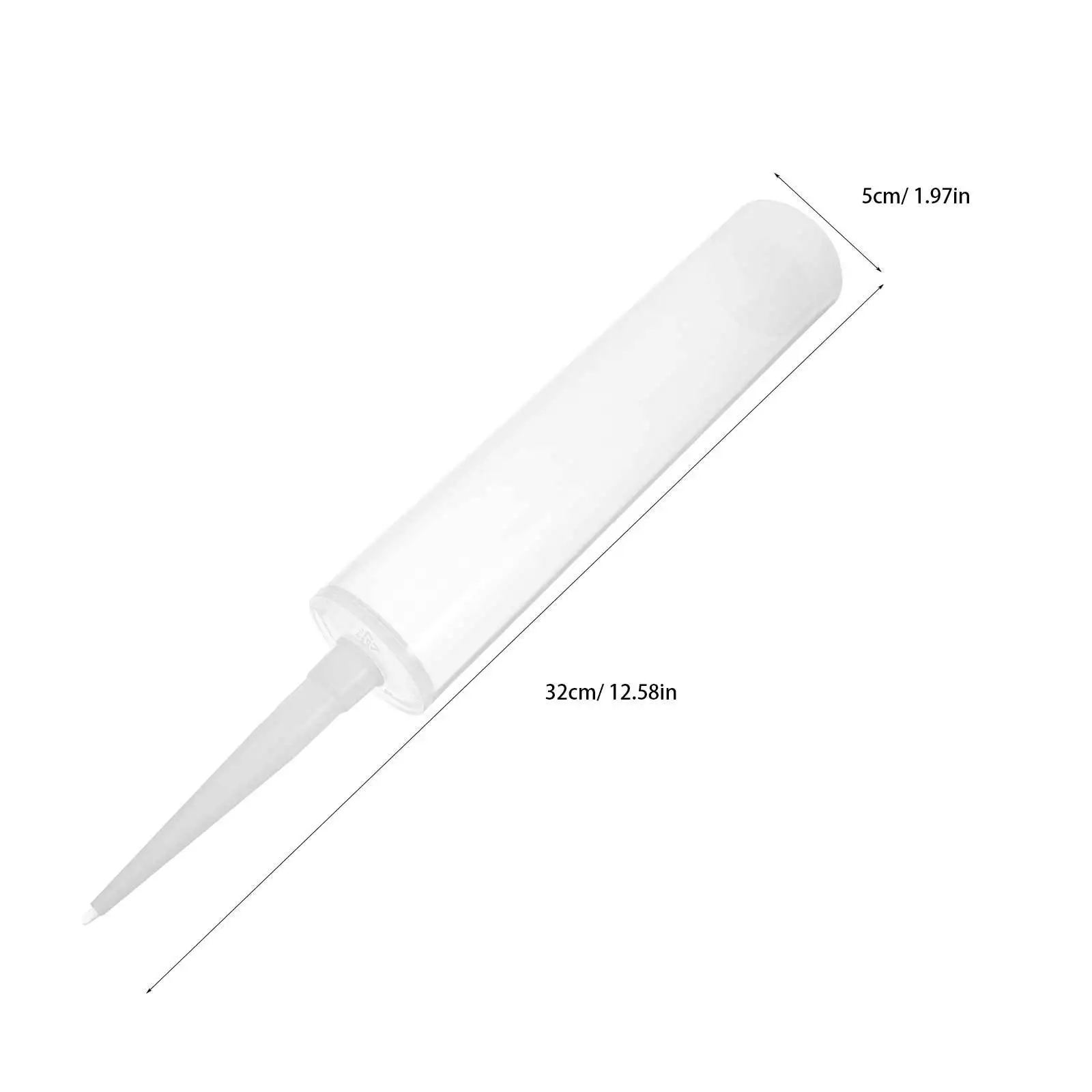 3Sets Transparent Plastic Caulking Tubes Reusable Empty Sealant Bottles for DIY Repairs Cracks Tiles Filling Refillable Caulk