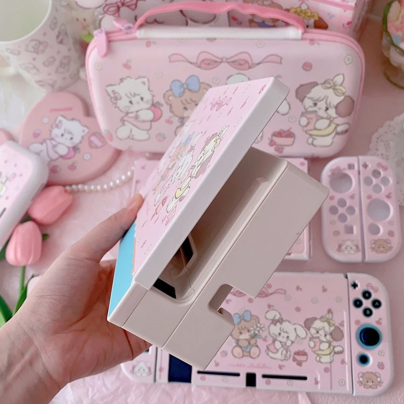 Per Nintendo Switch Case NS/OLED/Lite Accessorie Kawaii custodia rigida protettiva Cover Base Shell per Switch accessori Console Game