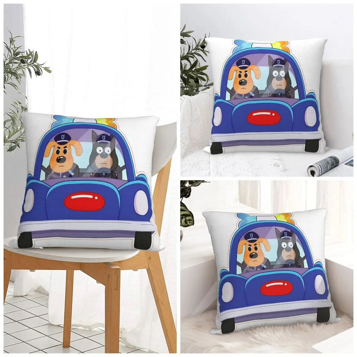 Sheriffs Labradors Pillow Cover Polyester Pillow Case Cushion Cover Kawaii Pattern Pillowcases For Chair Sofa Home Decoration