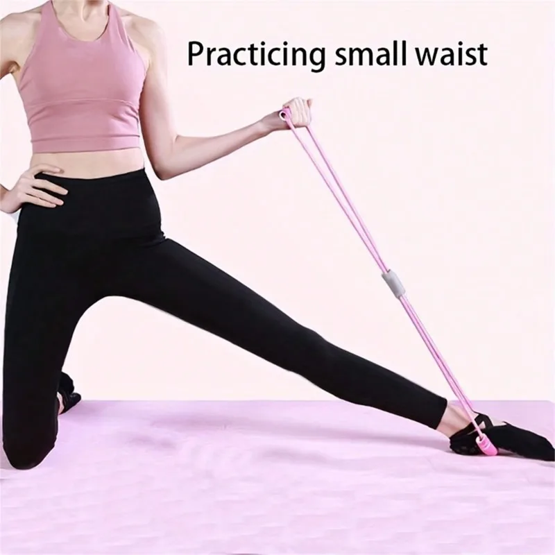 1pc 8-Shaped Yoga Tensioner Rope, Fitness Yoga Elastic Resistance Band, Suitable For Shoulder Back And Neck Stretching Exercise