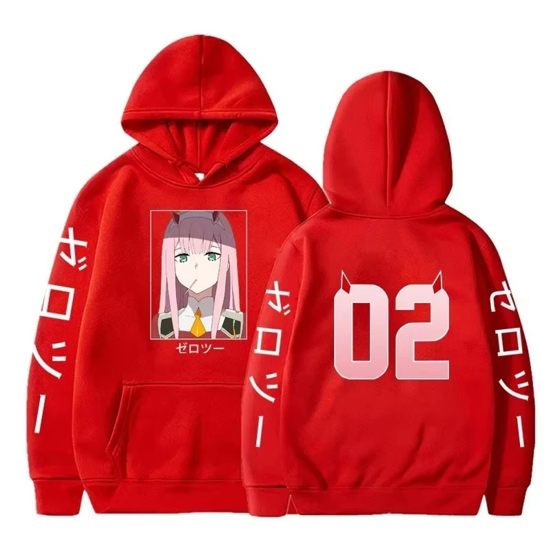 Darling In The Franxx Zero Two New Model Oversized Unisex personality Clothes hoodies sweatshirt Sports Graphic Short Sleeves