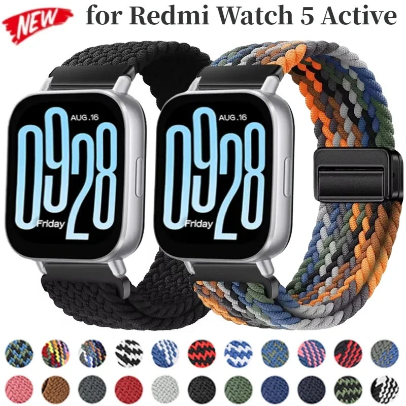 

Nylon Magnetic Strap for Redmi Watch 5 Active Smartwatch Band Braided Bracelet Wristband for Xiaomi Redmi 5 Lite Accessories