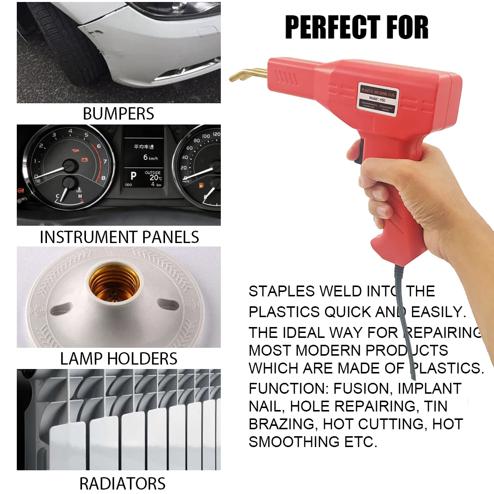 Plastic Welder Gun Hot Stapler Welding Machine Soldering Iron for Plastic Staple PVC Repairing Machine Car Bumper Repair Tools