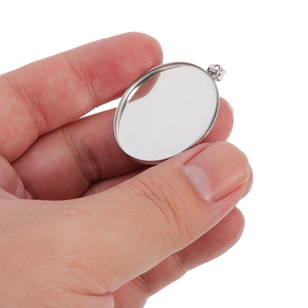

30Pcs DIY Pendant Holder Set Stainless Steel Round Tray Blanks 30Mm for Jewelry Making Craft Cabochon Base Resin Art