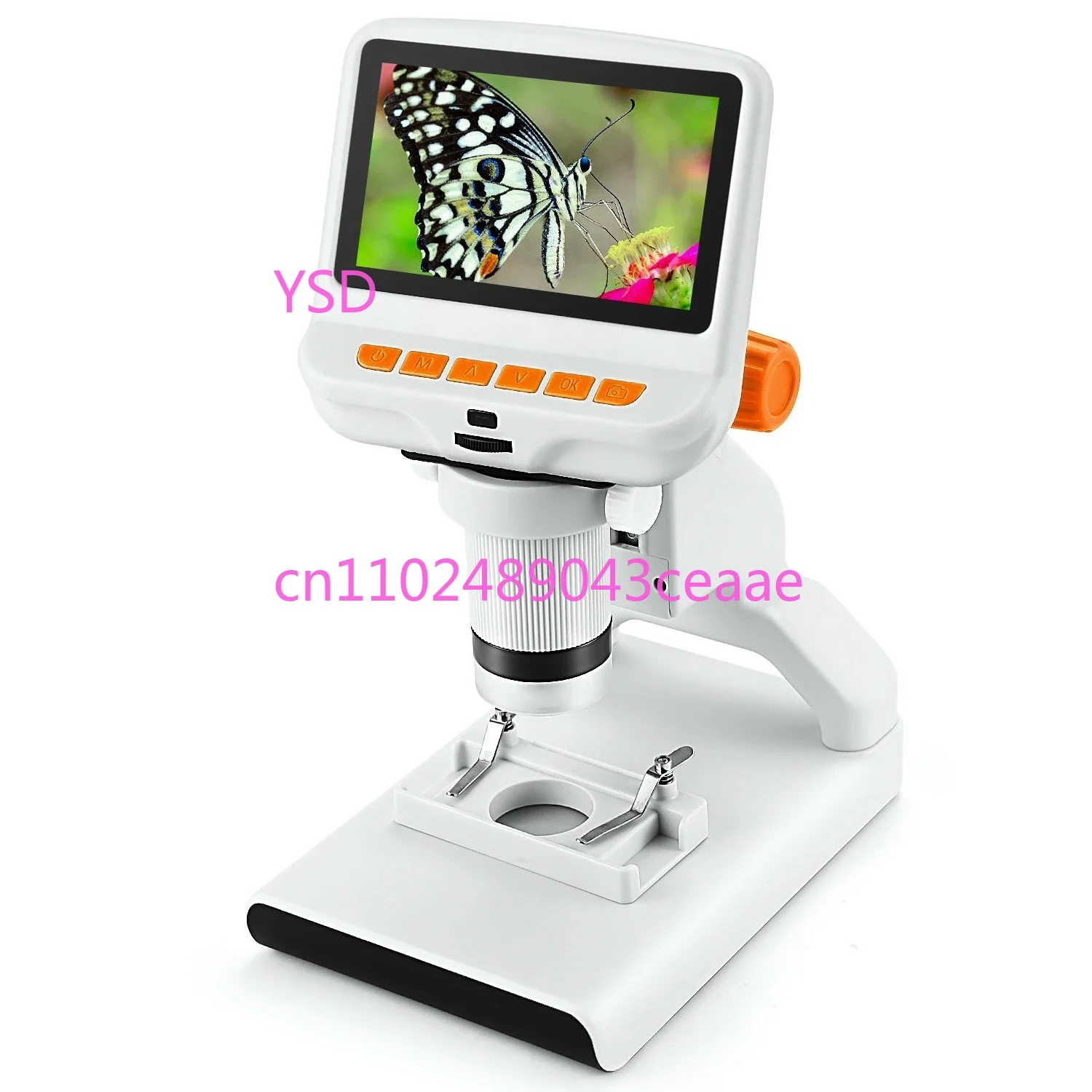 AD102 Kids' Microscope (4.3-inch Screen, Primary School Students' Home Science Magnifier, for Biological Section Observation)