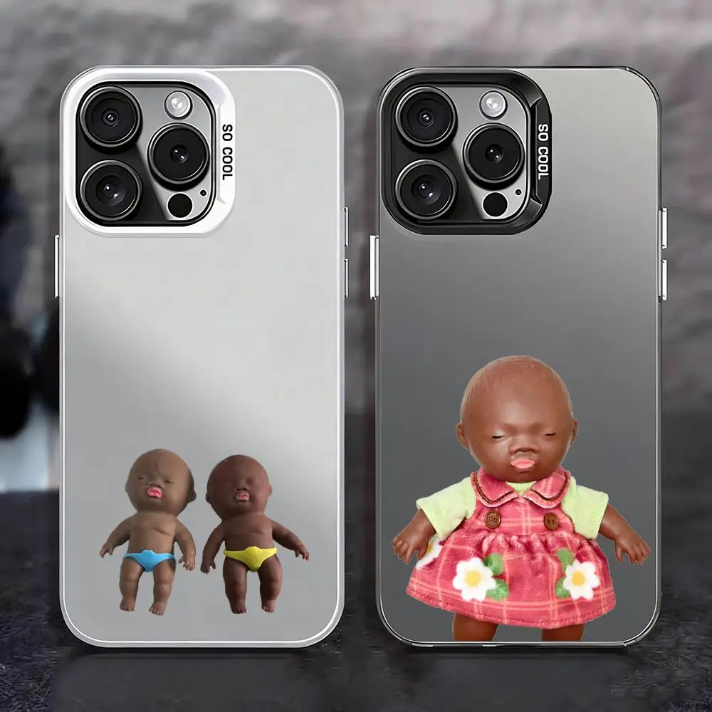 Funda para Teléfono Color Plata para iPhone 17 16 16e 15 14 13 12 11 Pro Max Plus, Carcasa Mate Antigolpes P- Natasha