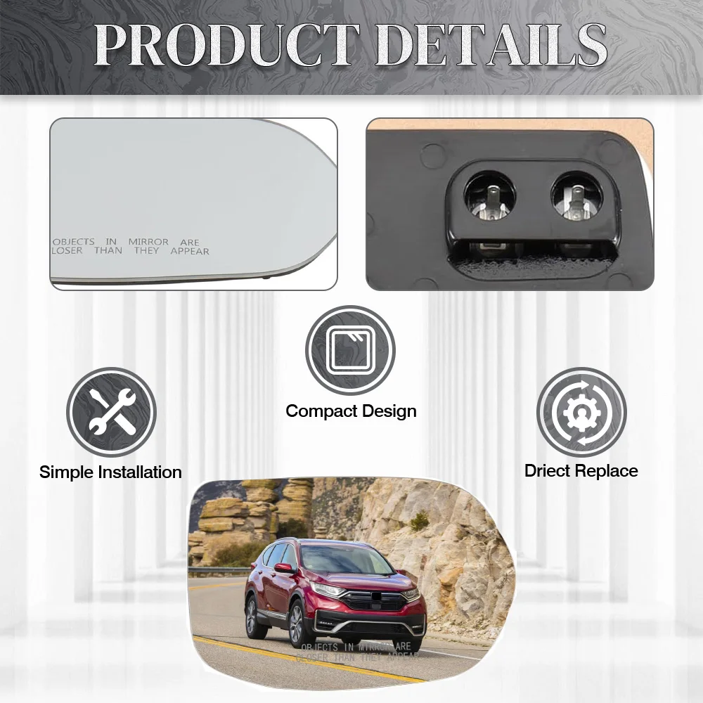 سيارة محدب اليسار/اليمين ساخنة الجانب الباب مرآة الرؤية الخلفية الزجاج لهوندا CRV CR-V 2017 2018 2019 2020 2021 2022 النسخة الأمريكية
