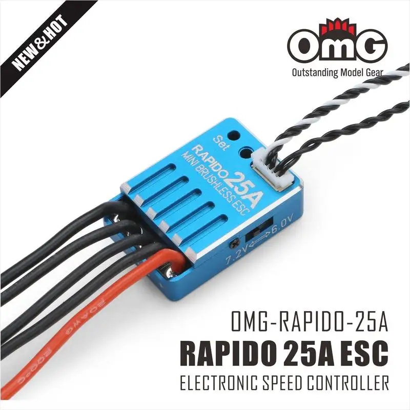 Omg Remote Control Car Upgrade Accessories Mini 25A Brushless Esc 6V3A Has Good Linearity Entry Level 1/18 1/24 1/28 1/32 Car