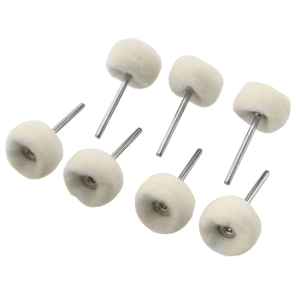 Fine Wool Polishing Abrasive Brush Shank Fine Wool Finishing Ball Wheels Buffing for Jade Amber Jewelry