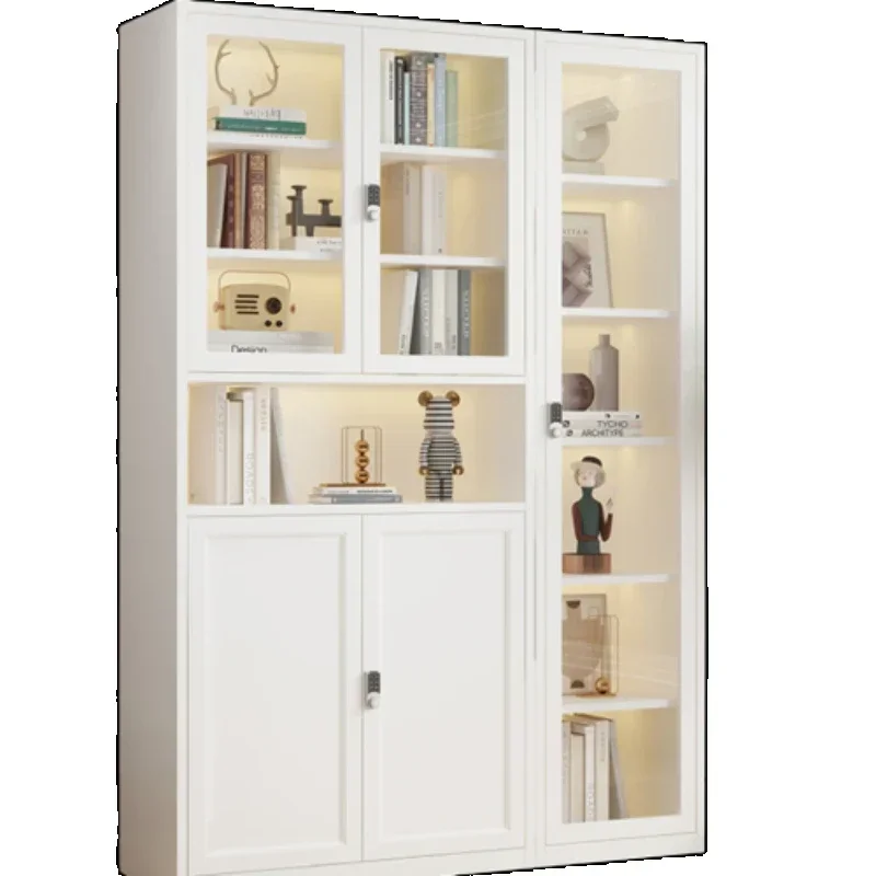 Prateleira de livros de vidro moderno para o quarto, arquivamento gaveta despensa, estante de livros, Libreria lateral, andaime por livre, Home Furniture, HD50BC