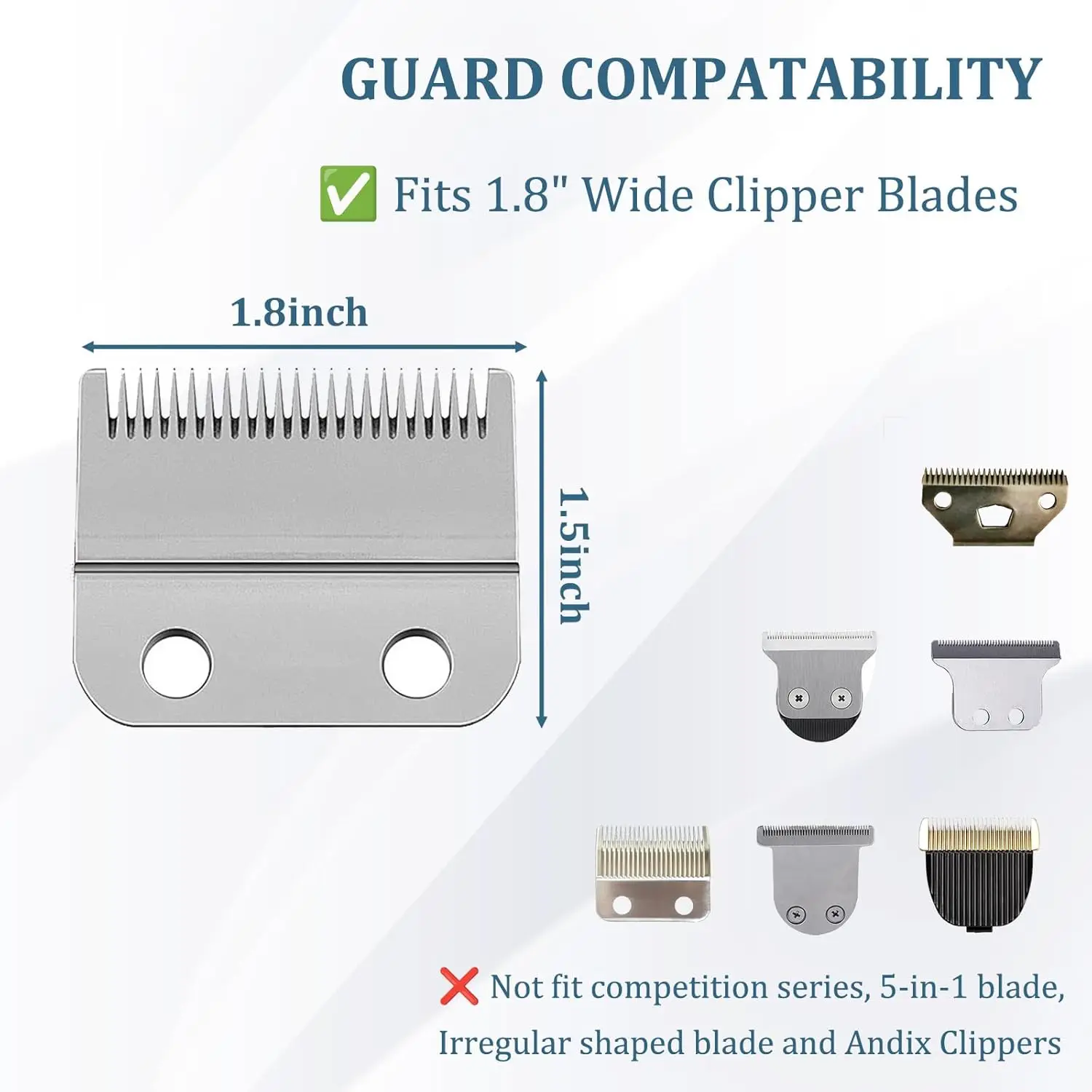 Professional Replacement Clipper Guards Guide Combs Set For Wahl &kemei&VGR&Wmark Hair Clipper with Metal Clip