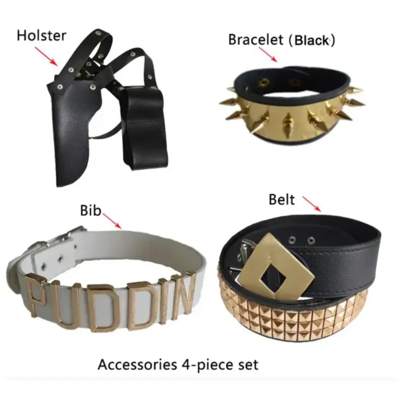 الدب البيت AA المرأة هارلي زي كوين تأثيري الانتحار فتاة فرقة سترة تي شيرت السراويل مجموعات الوحش مهرج سيارة جديد 2025 WKD001