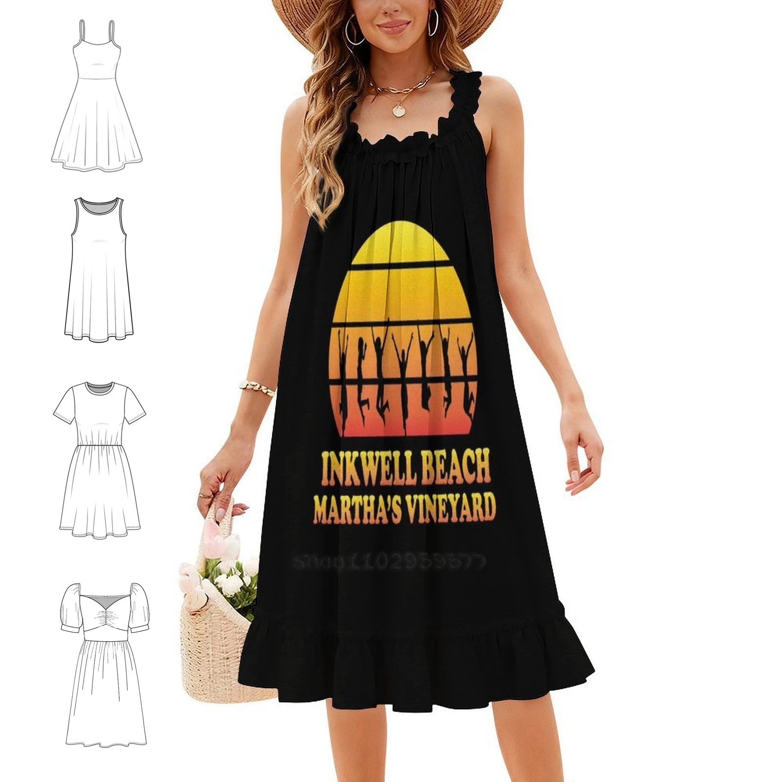 Inkwell Beach Oak Bluffs Martha'S Vineyard Ma Vintage Korean Style Dress For Women Elegant Casual Dress For Party Or Daily Wear