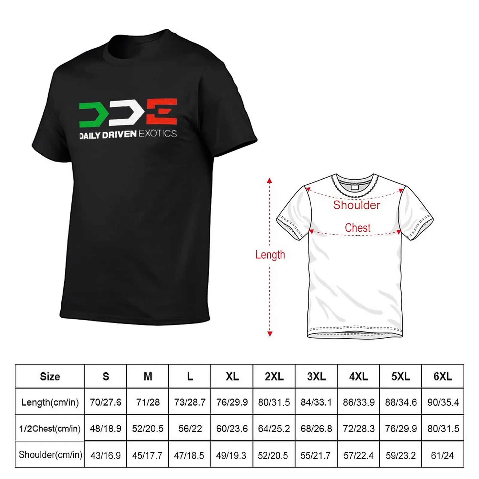 DDE Daily Driven Exotics T-Shirt graphics t shirt cute clothes men clothings