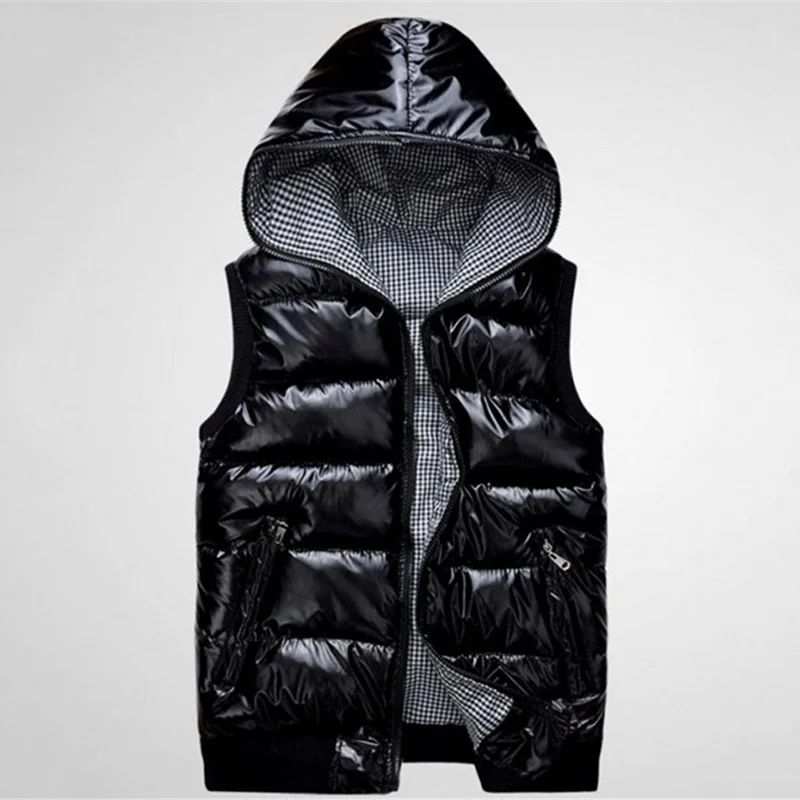 Casual Down Cotton Vest New 2024 Autumn Winter Women\'s Cotton-Padded Clothes Waistcoat Jacket Sleeveless Hooded Warm Outerwear