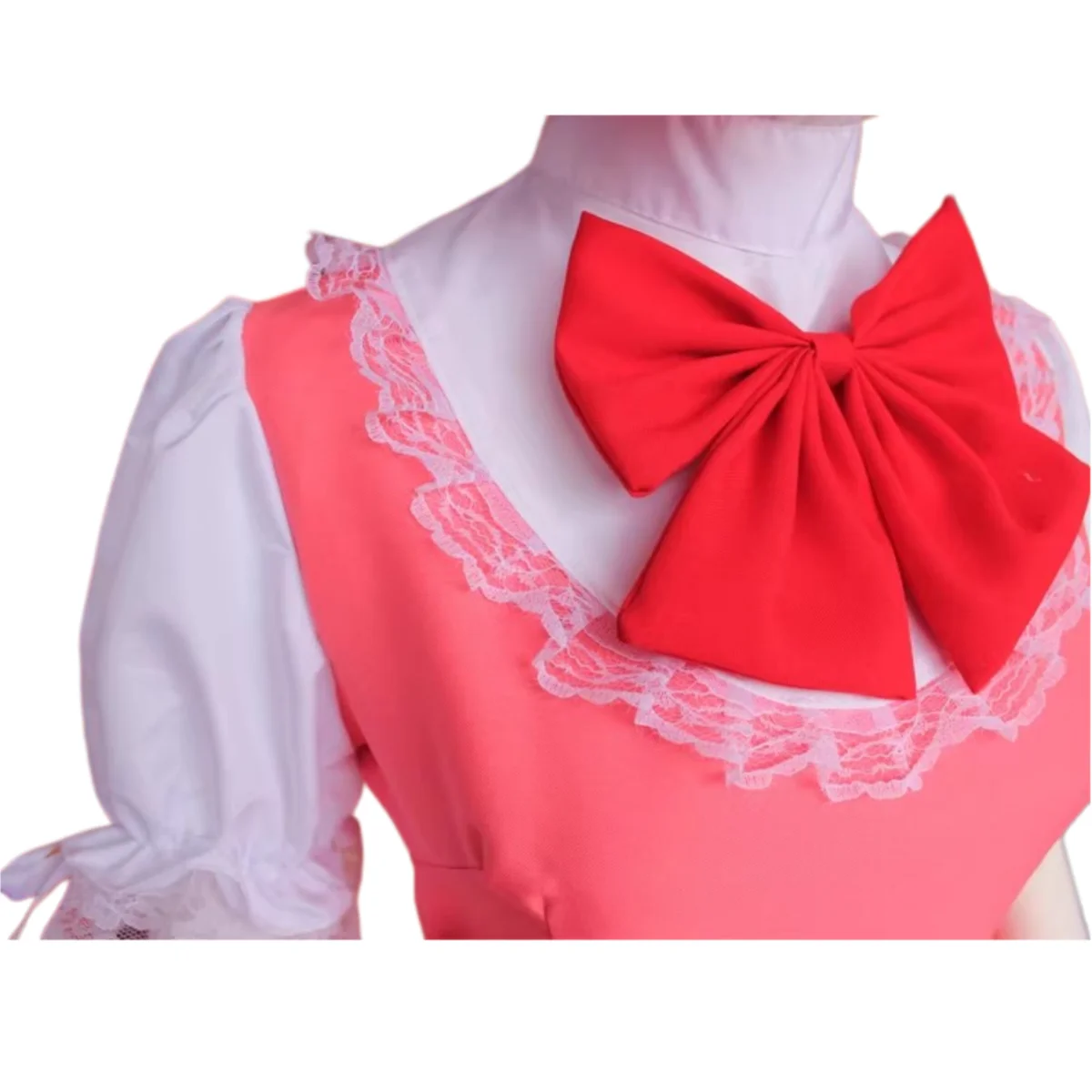 Anime Cardcaptor Sakura Kinomoto Sakura Cosplay Costume Lolita Dress for Kid Card Combat Uniform Apron Dress Wig Woman Cute Suit - view 4