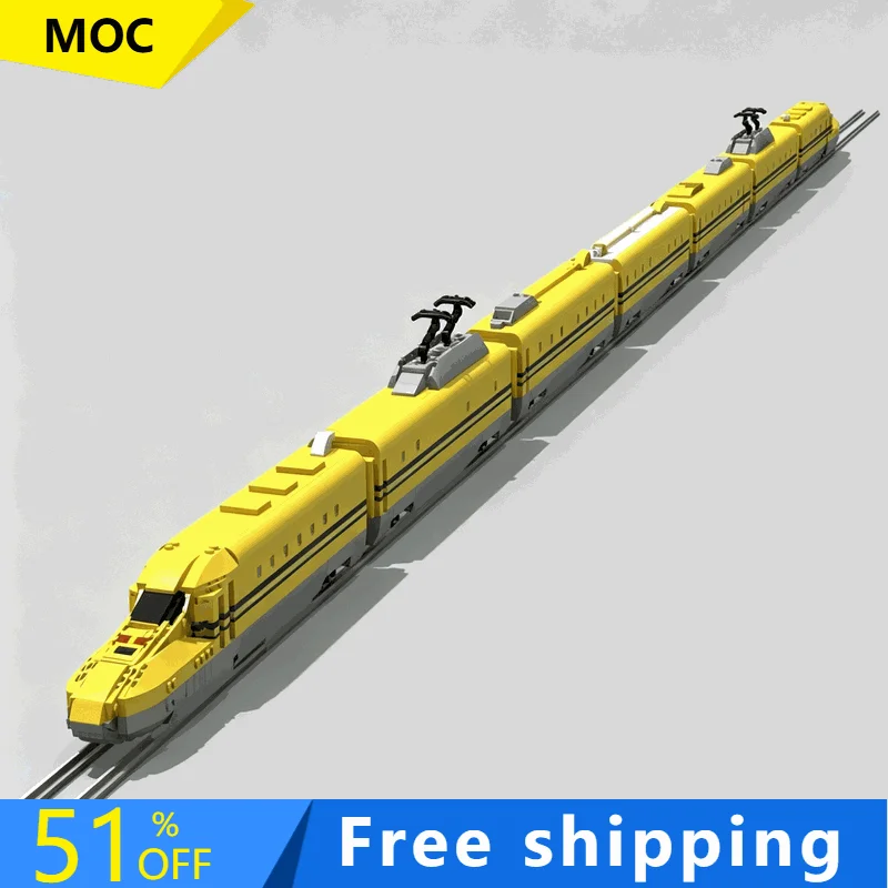 4865 PCS Dr Yellow 923 Class Inspection Shinkansen Bullet Train Building Blocks Model Bricks Assembly Display Toy Creative Gift