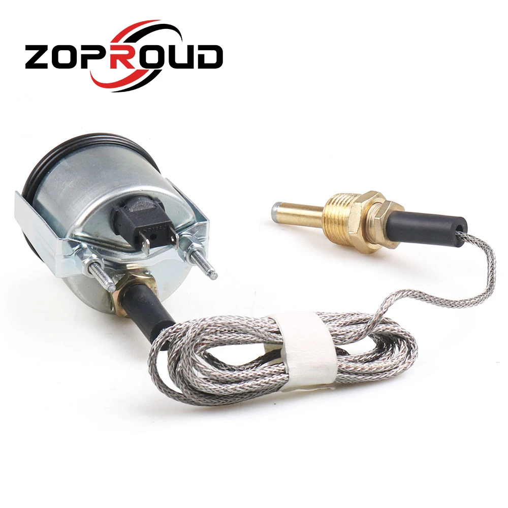 2-Inch 52Mm Universal Mechanical Water Temperature Gauge with a Measurement Range of 110-265°F/40-130°C, Suitable for Modified V