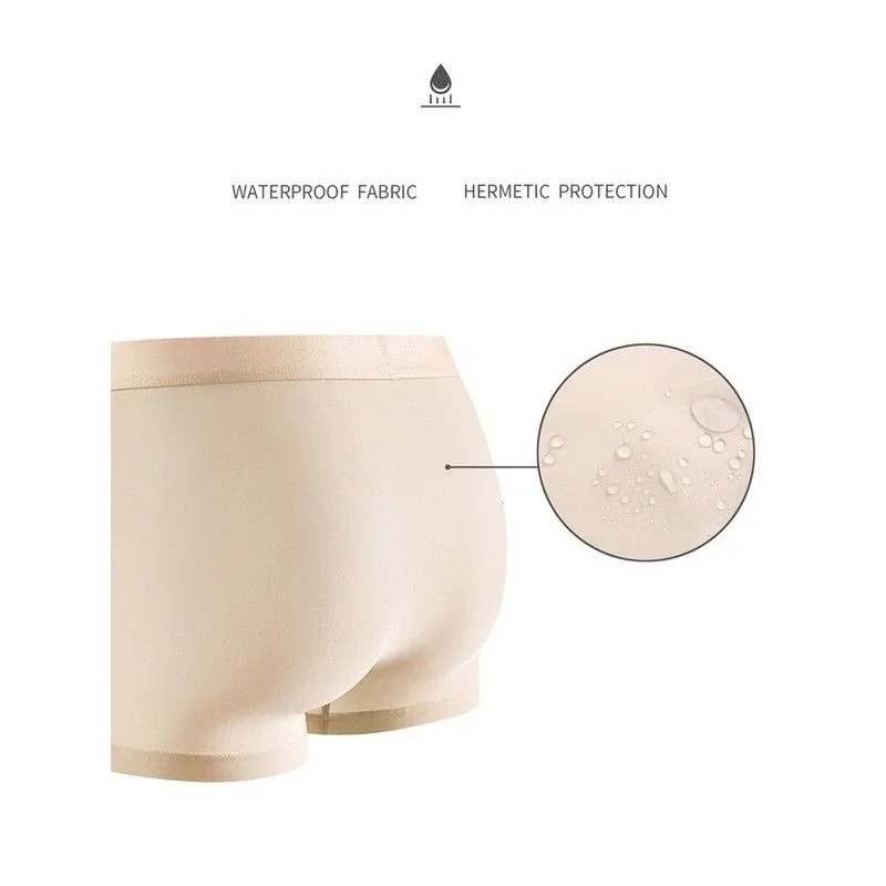 Disposable Man Underwear with Front Open Hole for Condom Anti-Bacteria Boxers Cotton Waterproof Safe Lingeries Outdoor Travel