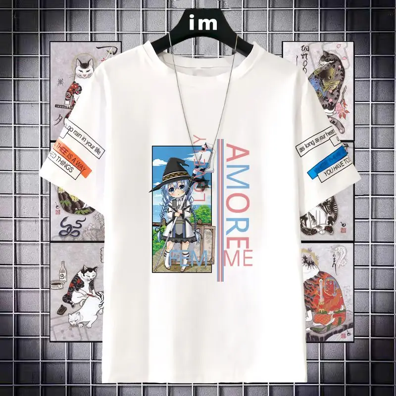 Kaus Lengan Pendek Merchandise Reinkarnasi Tanpa Kerja Pakaian Anime Uniseks Alice Rudy Lolicity Trendi