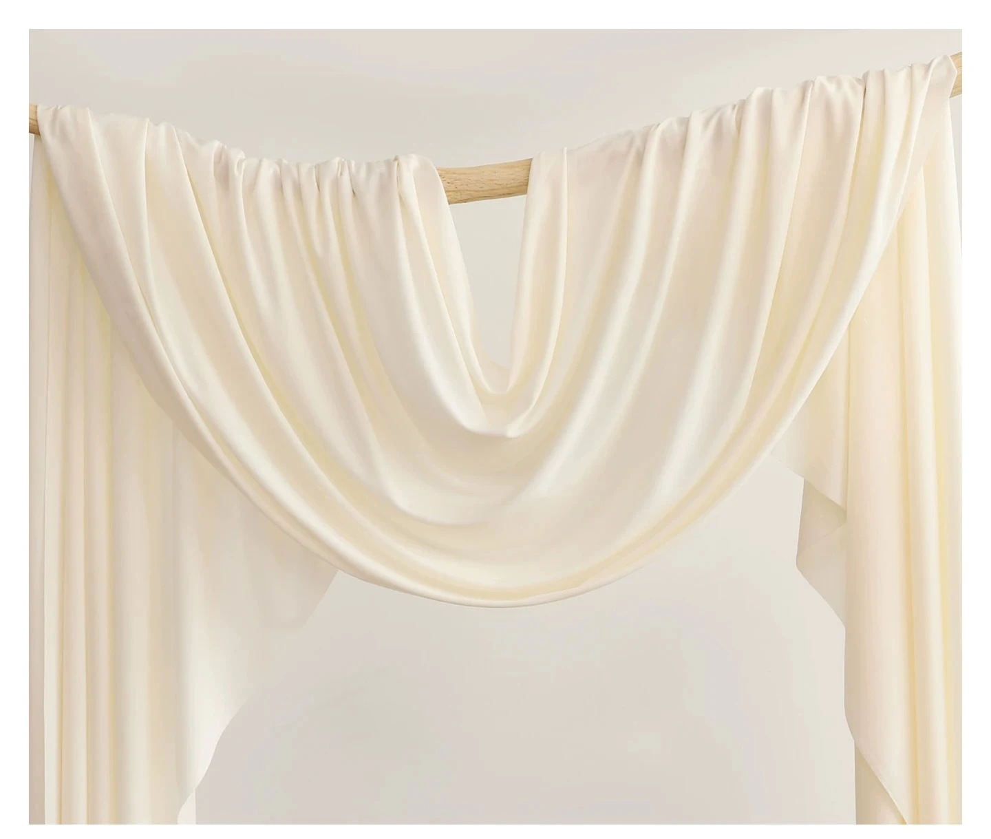 Ivory White Milk Silk Stretch Fabric Drapes DIY Wedding Ceiling Drapery Stage Background Wedding Decor Valance