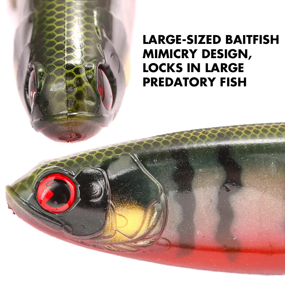 Swimbait B&U – Cola de paleta realista de vinilo para black bass - imagen 5