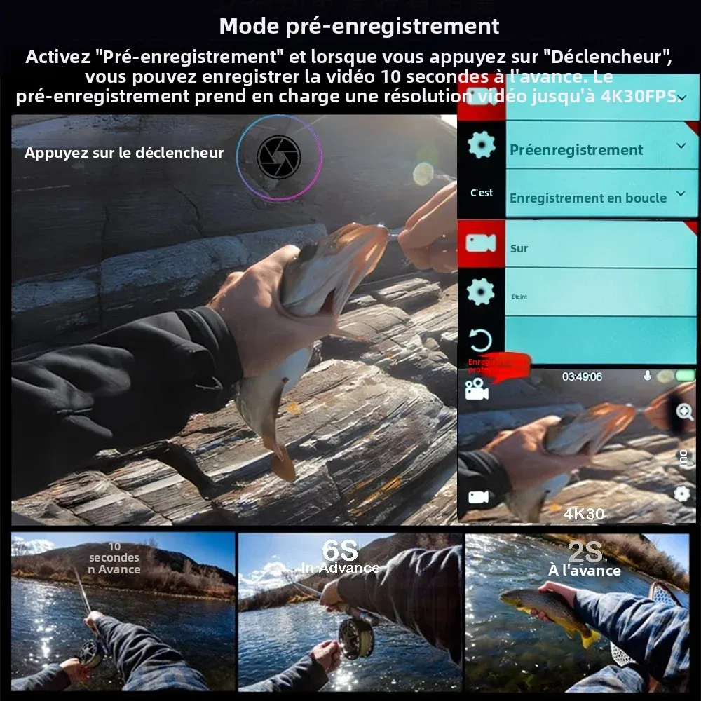 Image 7: F6W caméra d'action micro sans fil 5K 4K60FPS 48MP 2.2 