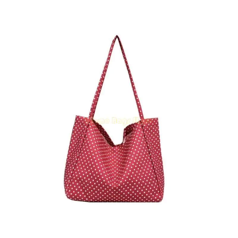 X90D Trendy Unisex Canvas Bag Red Retro Ergonomic Strap Shoulder Bags Fashion Underarm Purse for Daily Commute