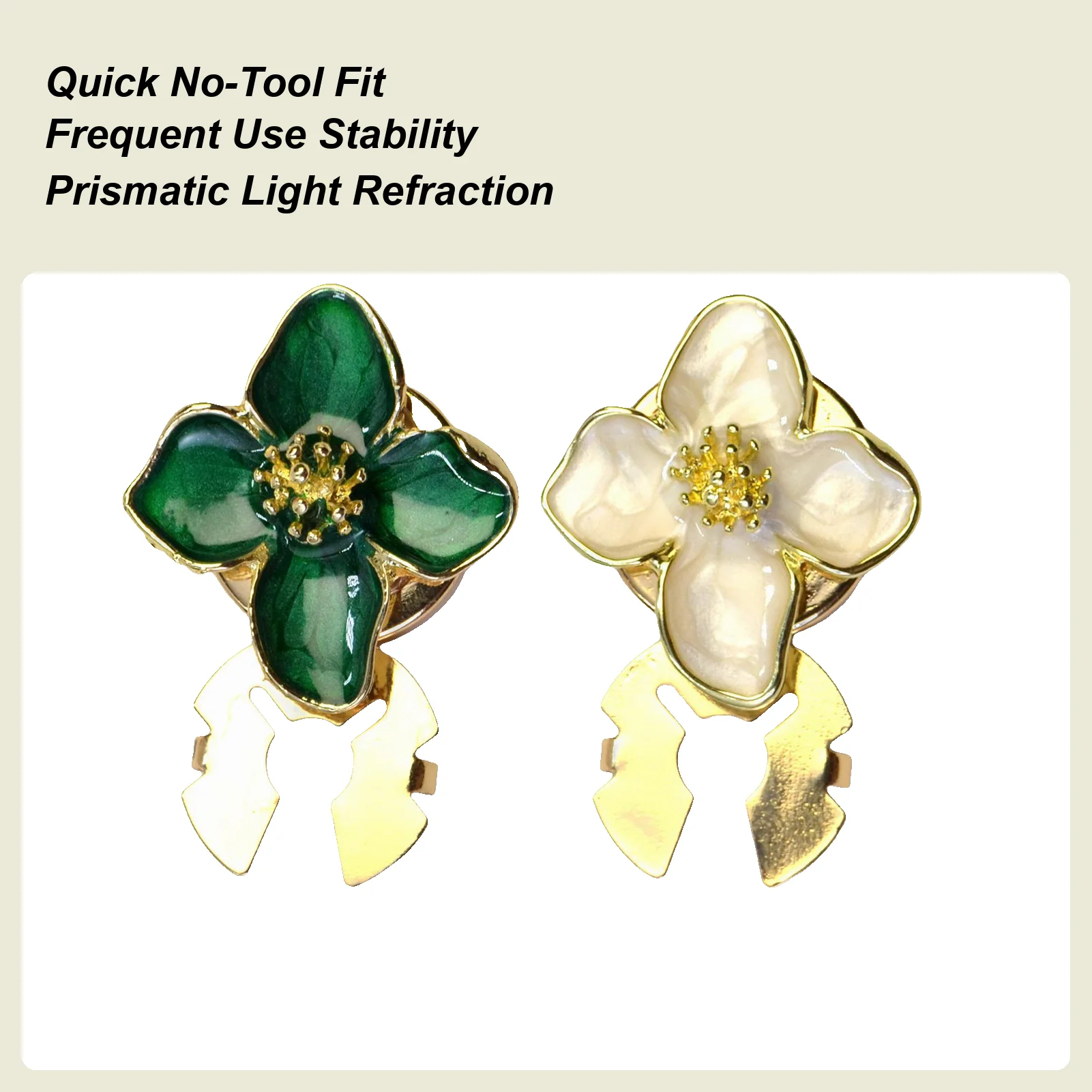 Pearl Rhinestone Button Cover Floral Cufflinks Cover Shirt Sleeve Button Cover Clothing Oil Dripping Flower Collar Button