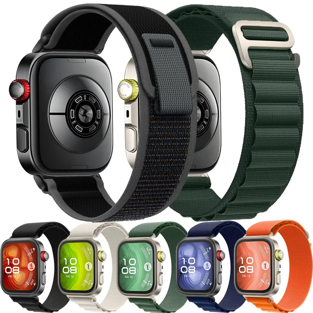 Image of Offizielles Alpine Nylon-Schlaufenarmband für Huawei Watch Fit 3/4/5, atmungsaktives Armband für Huawei Watch Fit 4 Pro/5 Pro