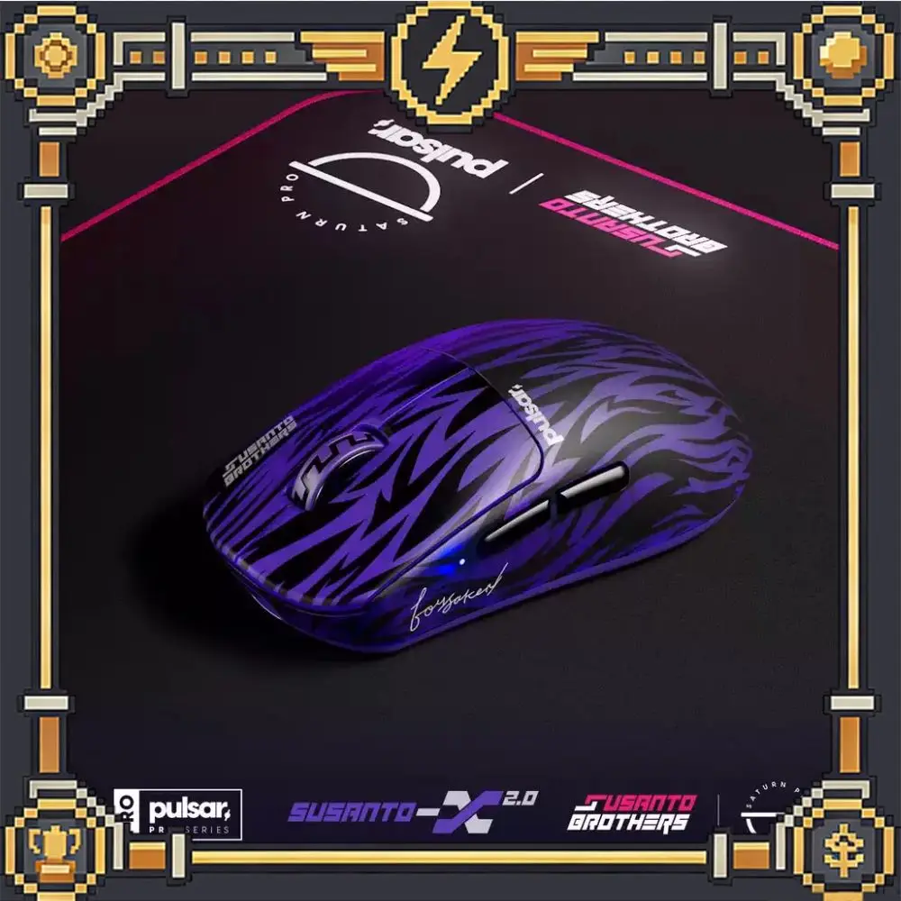 Pulsar SUSANTO-X 2.0 Mouse Wireless Phantom Purple Large XS-2 Sensor 42K DPI 8000Hz Polling Susanto 53g Lightweight Gaming Mouse