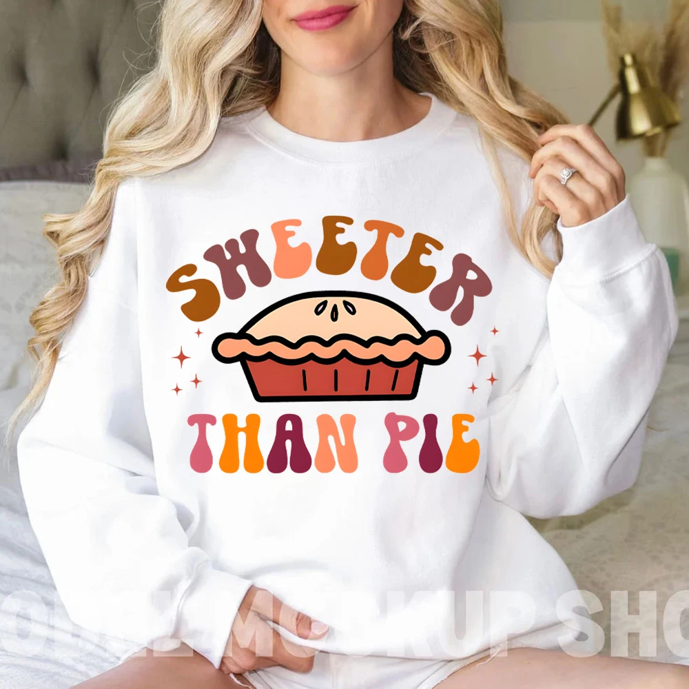 Sweet As Pie Hoodie for Women Cute Thanksgiving Women's Clothing Retro Natural Women's Clothing Fall Natural Womens Sweatshirt's