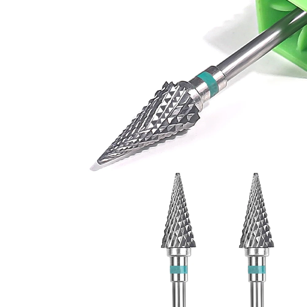 2Pcs High Quality Metal Nail Drill Bits Set Ultra Sharp for Precise Manicure/Pedicure, with Protective Cover