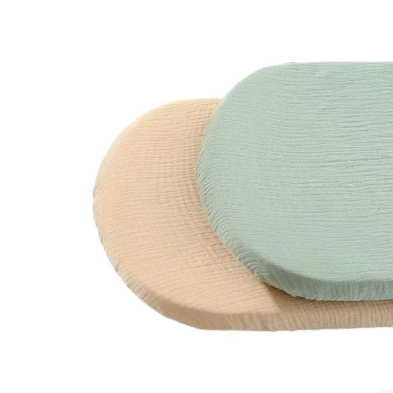 قطعتان من ملاءات سرير الأطفال القابلة للتنفس، غطاء وسادة تغيير الحفاضات القابل للإزالة 24BE #5