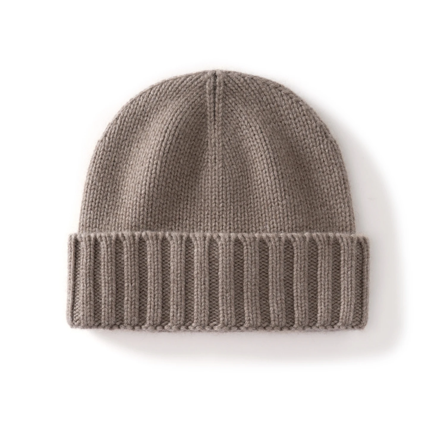 KOIJINSKY 35% Cashmere Knit Beanie Fine Chunky Stitch Ribbed Cuff Soft Warm Basic Solid Winter Hat for Women
