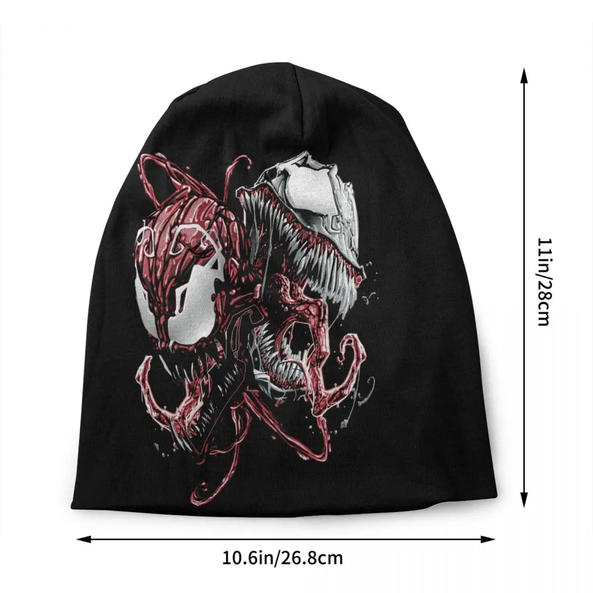 Custom Carnage And Venom Bonnet Hats Street Knitting Hat For Women Men Warm Winter Skullies Beanies Caps