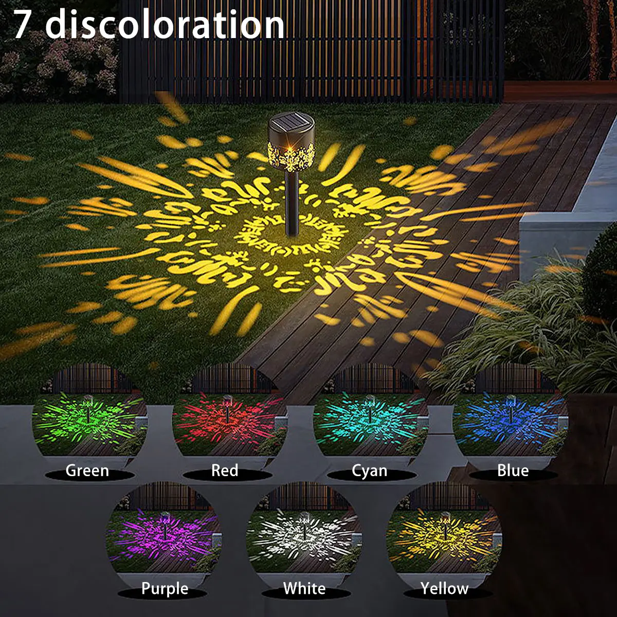 7 Color Solar Lawn Lamp Outdoor Waterproof Solar Ground Light Landscape Light for Yard Garden Patio Courtyard Decor Solar Light