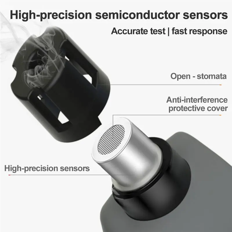 

【HOME TOOL】Portable Rechargeable Carbon Dioxide And Combustible Gas Detector Temperature Gauge- Natural Gas, Coal Gas Leak Alarm