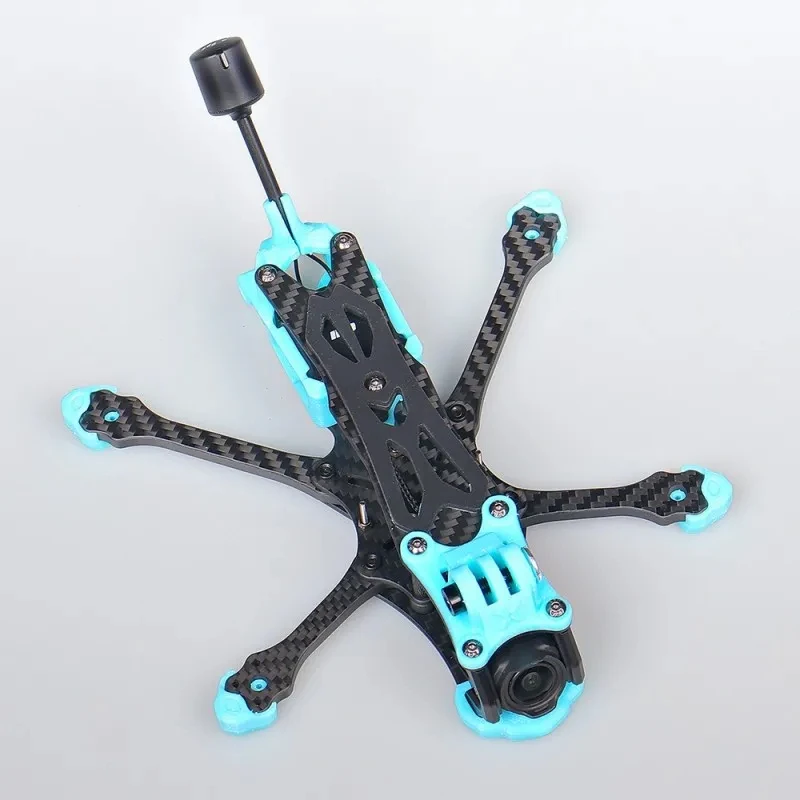 Foxeer MEGA-Marco de CC T700 de carbono, 3,5 ", 166mm/4", 192mm, con revestimiento sedoso para Dron a control remoto O3/analógico/Vista/HDzero/Walksnail Freestyle