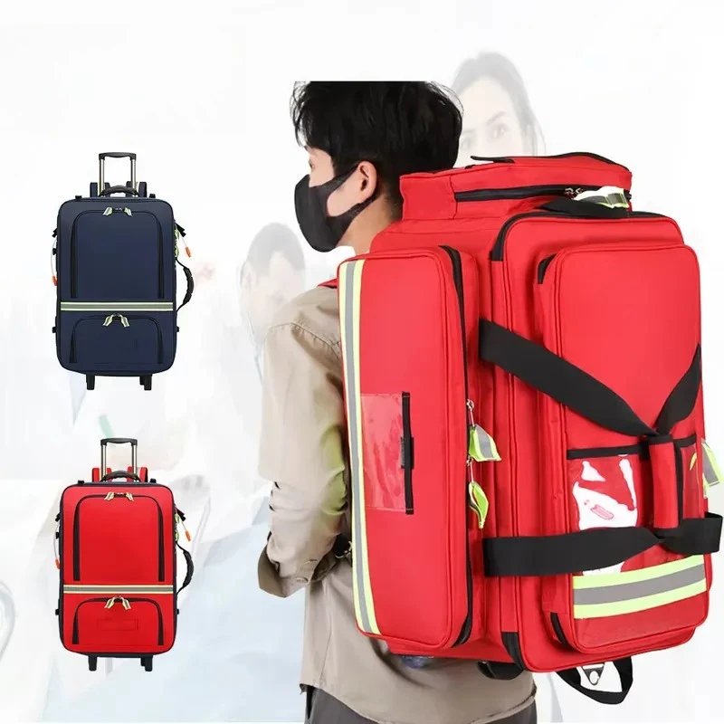 Large Capacity Trolley Emergency Kit Portable Emergency Box Sampling and Testing of China Health Trolley Backpack