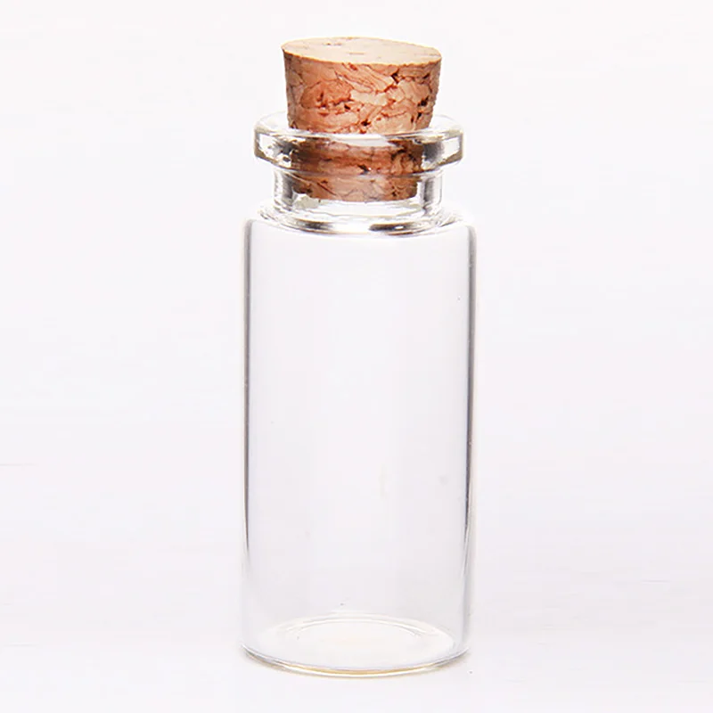 JHD 20 Pcs Vials Bottles Mini Glass Bottle With Cork Stopper Wish Bottles, For Weddings, Creations And Decorations(10Ml )